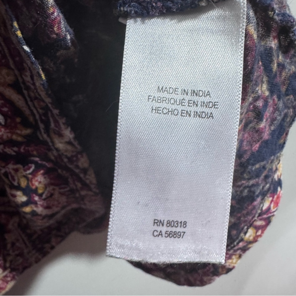 Lucky Brand Paisley Boho Top 3X Plus Soft Stretch Blouse - Picture 5 of 7